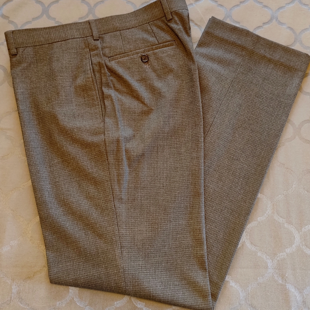 Ralph Lauren Slim Fit Men's Gray Checkered/Patterned Dress Pants 32 * 32